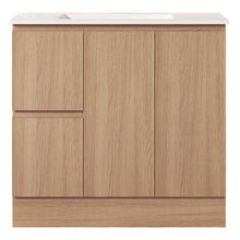 Byron 900mm Light Oak Freestanding Vanity with Removable Kickboard